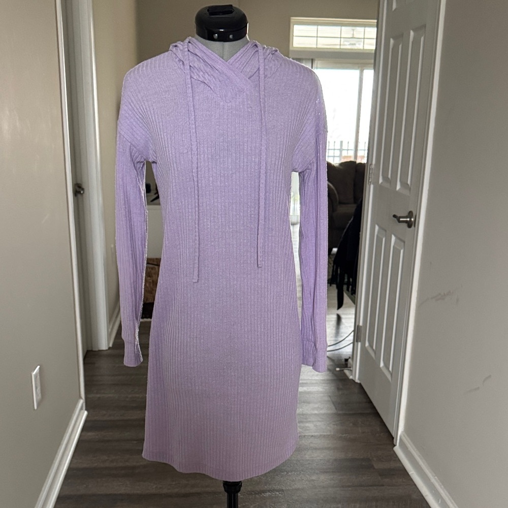 Elegant Lavender Hoodie Dress